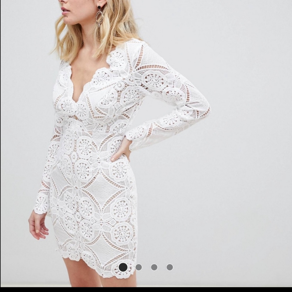 NWT Love Triangle White Lace Mini Dress